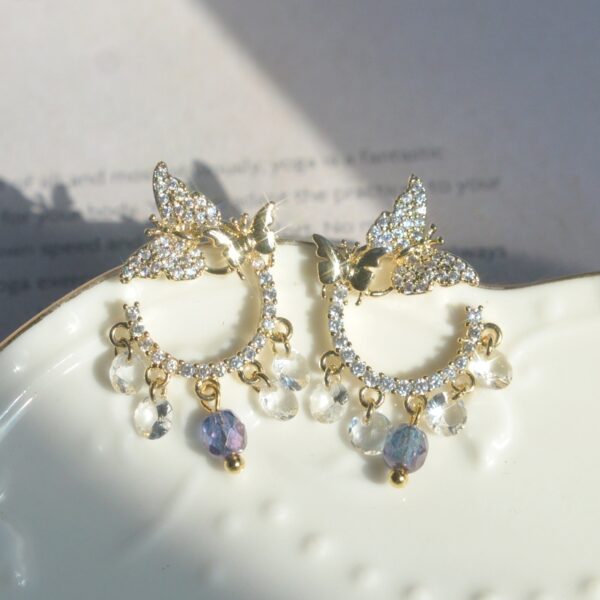 Butterfly Wreath Earrings - Image 4